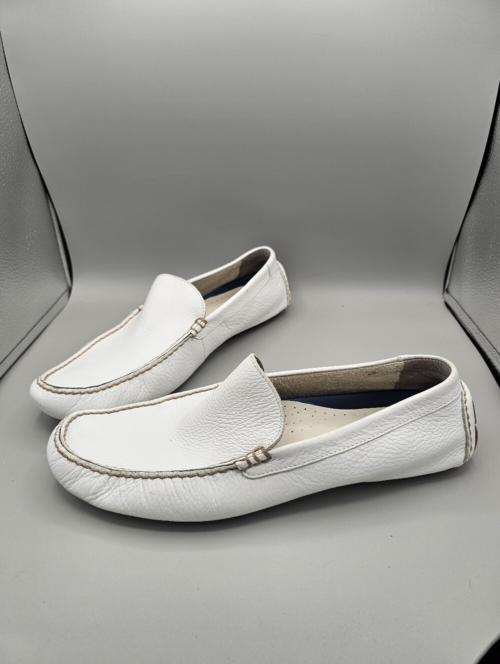 Polo Ralph Lauren Driver Loafers Terence Venetian Moccasin Men 11D White Flaw